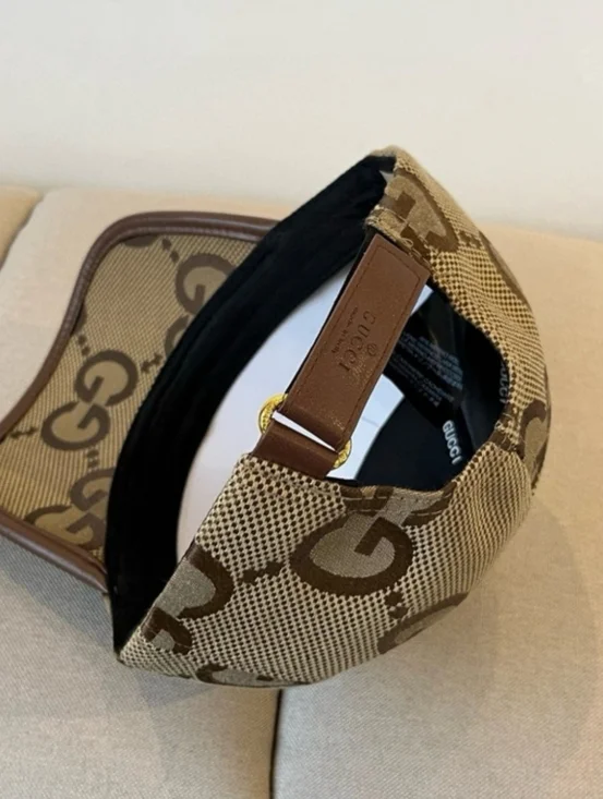 Gucci Brown Beige GG Supreme Baseball Cap - Women's Designer Hat - Picture 3 of 3